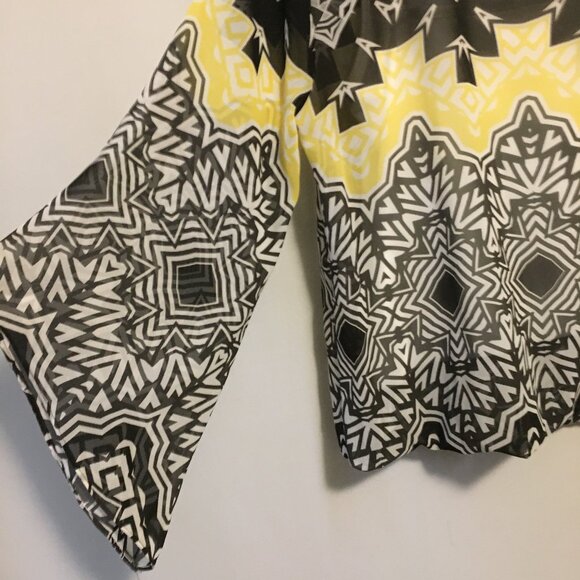 Alfani Modern Retro Trippy Print Bell Sleeve Cover Top & Cami - Picture 8 of 16